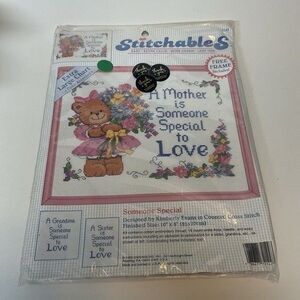 Vintage Sealed Stitchables #72142 Someone Special Counted Cross Stitch Kit
